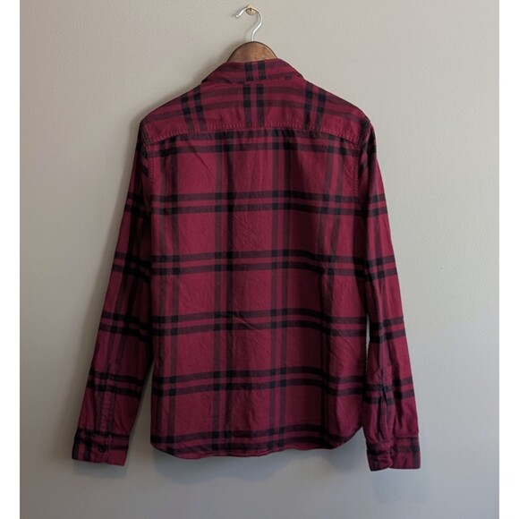 Hollister Size Medium Flannel Shirt Mens Red Plaid Top Mid Weight Plaid LS M - Picture 5 of 5